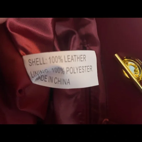 JOY & IMAN Satchel Diamond Quilted Leather Bag Red - Picture 10 of 13